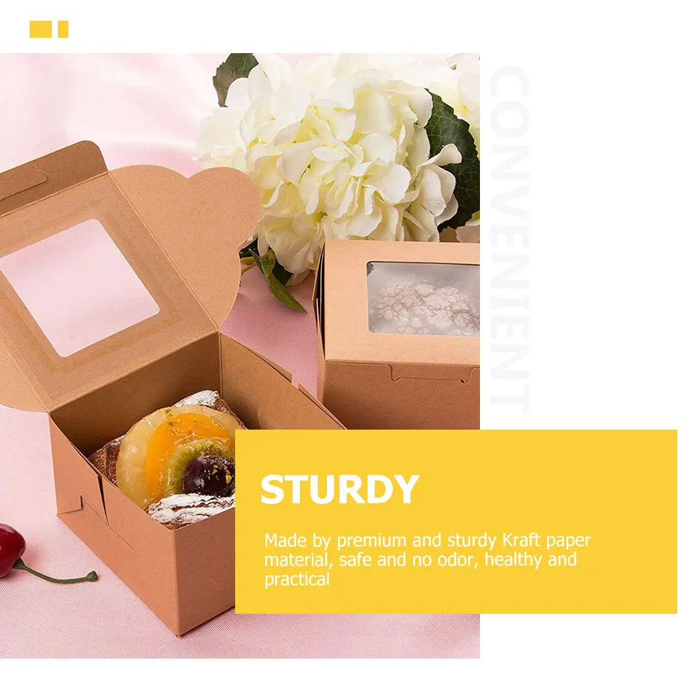 

10Pcs Multi-Function Bakery Cases Safe Odorless Dessert Boxes for Small Banquets Christmas Parties Gift Supplies