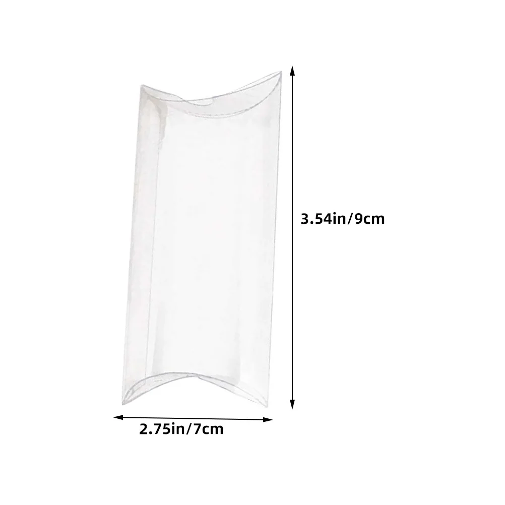 

25Pcs Transparent PVC Boxes 9x7x2.5cm Wedding Favor Holders Candy Boxes Chocolate Gift Container Party