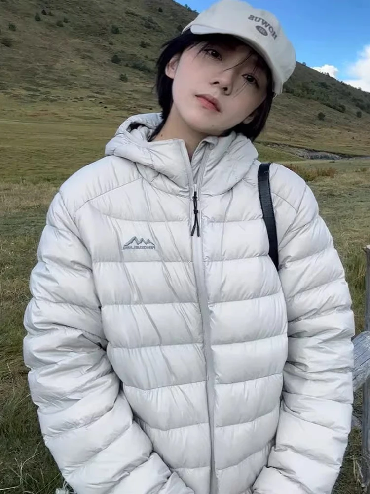 

Легкая хлопковая куртка с капюшоном для пар, зимнее пальто молодежного фасона, на молнии, с гарантией тепла, для повседневной носки