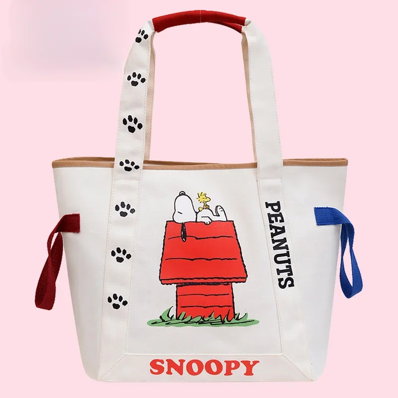 Snoopy borsa a tracolla di grande capacità nuova moda donna semplice pendolare Messenger Tote Bag borsa shopping Bag moda cartone animato