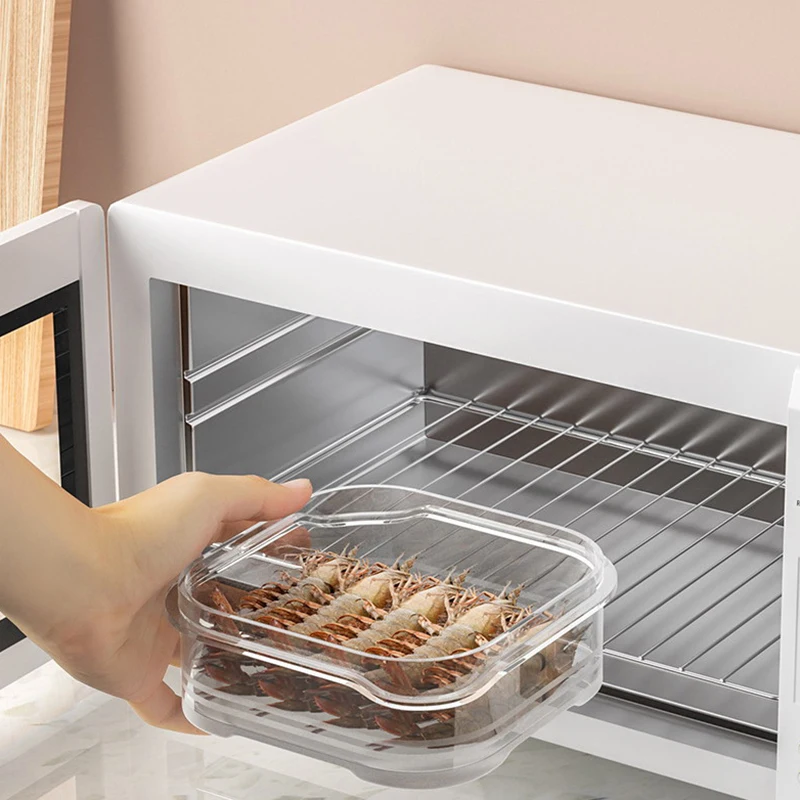 Refrigerator Storage Box Fridge Organizer Meat Fruit Vegetable Food Container Sealed Fresh Box With Lid Kitchen Accessories