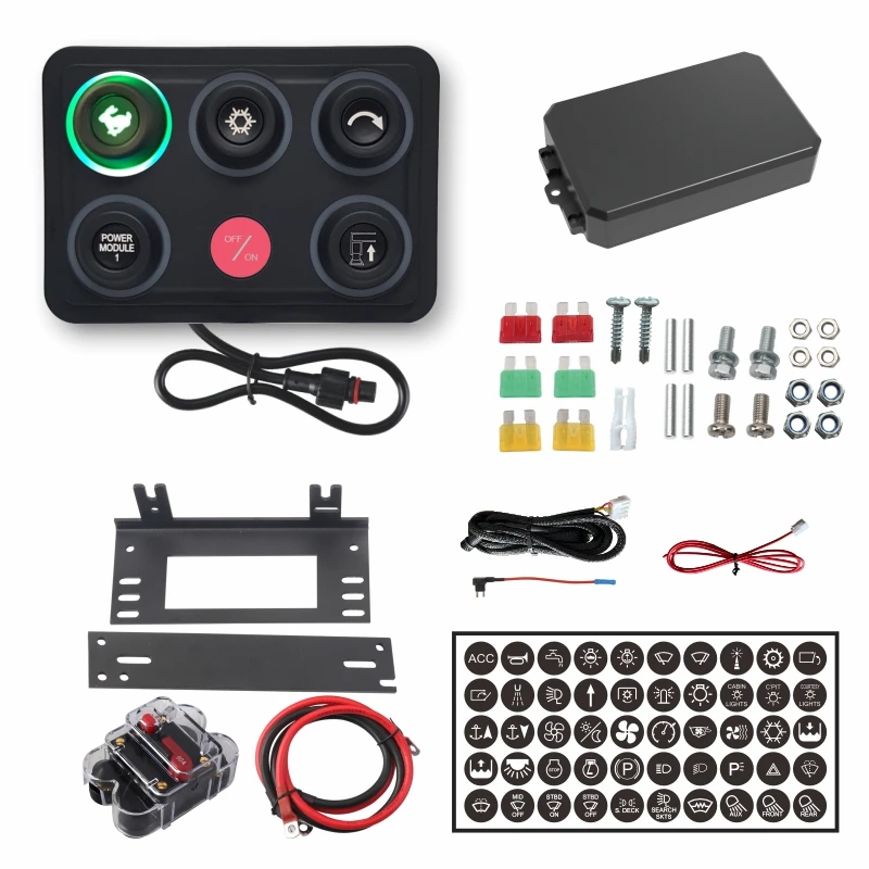 

NEW IP68 5 Gang LED Marine Switch Panel 12V Marine Boat Truck SUV Car Universal Off Road Lights LED Switch Panel for Car