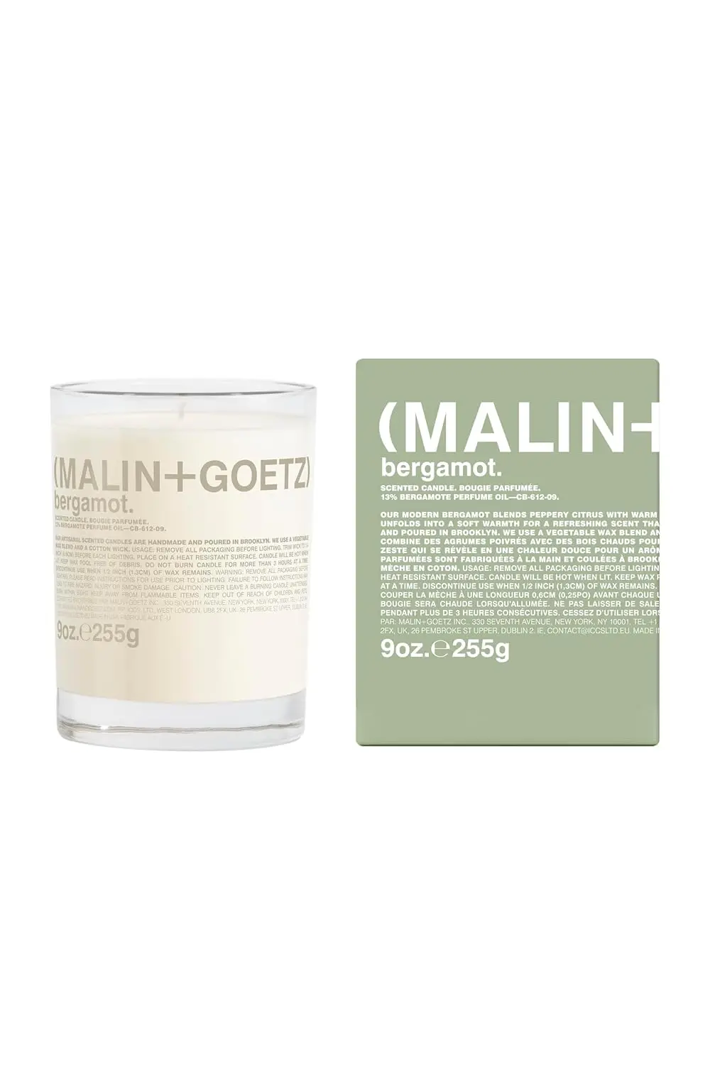 

Malin+Goetz Highly Scented, Long Lasting, Slow Burn, All Natural, Hand Poured, Luxury Wax Blend, Aromatic and Gift Set, 60 Hour