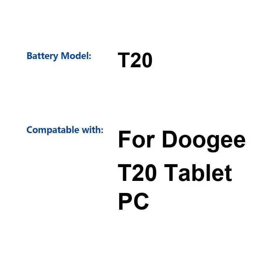 

Laptop Battery Stable 8300Mah Reliable Replacement For Doogee T20