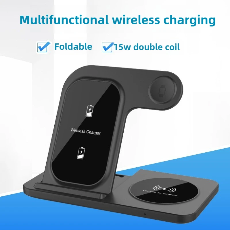 Wireless Charging Three in One Fast Charging Desktop Stand Suitable for IPhone Wireless Charger