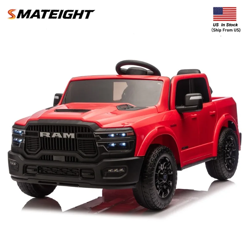 24V 160W 2-seater Kids Ride On Truck Remote Control, 4-Wheel Suspension,Built-in Music&Bluetooth,USB/MP3 Port for Age 3+