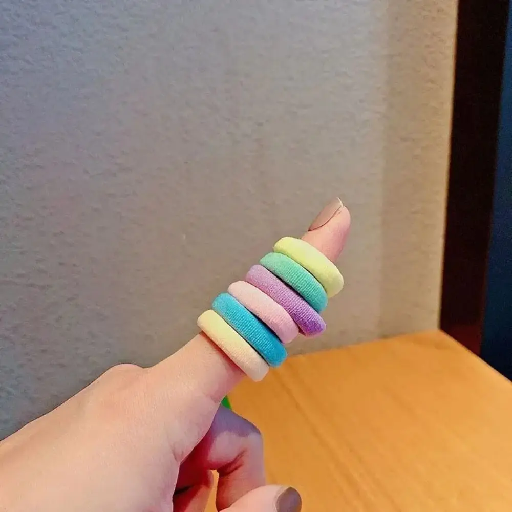 50Pcs/set Fashion Candy Color Hair Rope Elastic Scrunchie Rubber Bands Hair Tie Ropes Girls Women