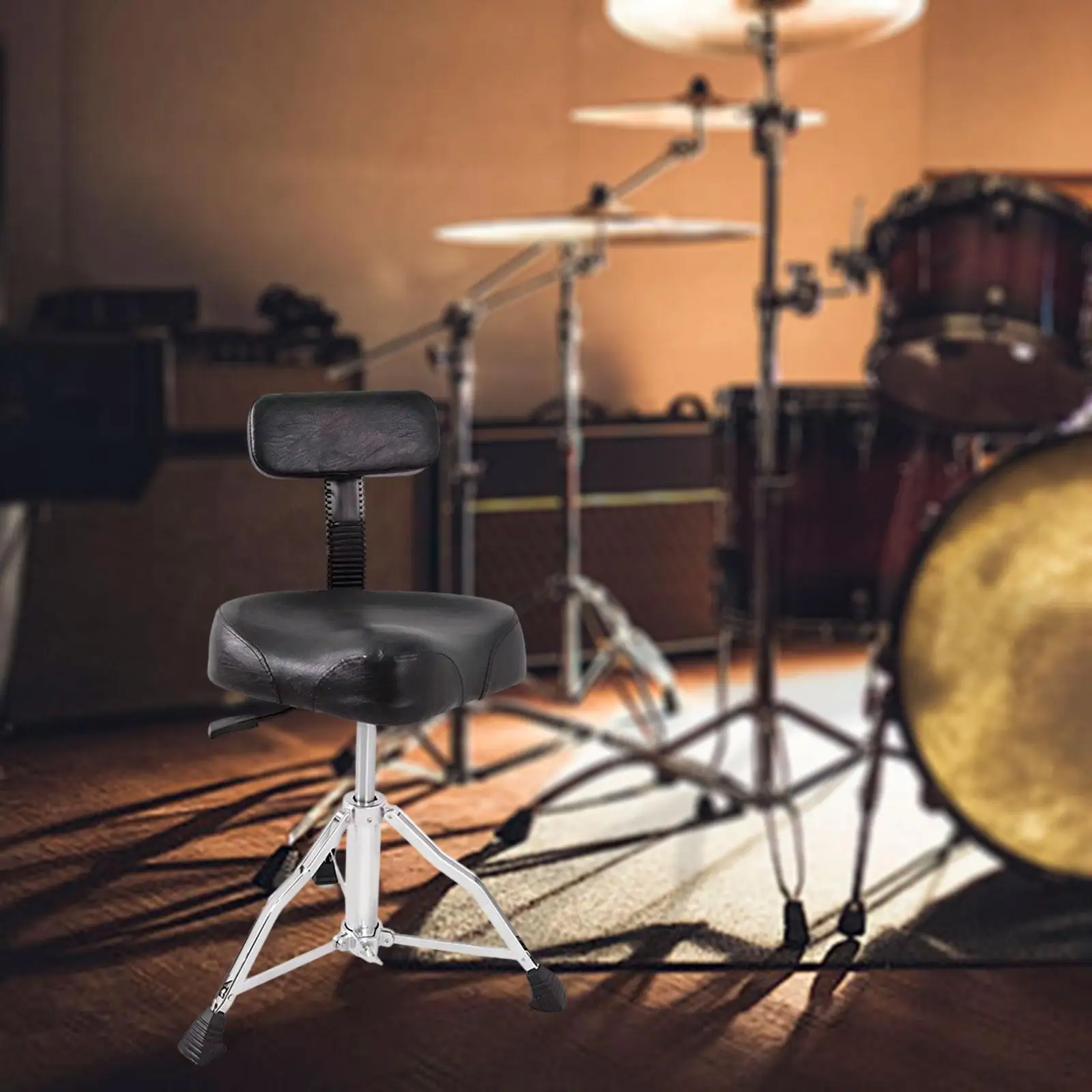 Airlift Drum Seat with Back Support Hydraulic Drum Stool for Adults Drummers