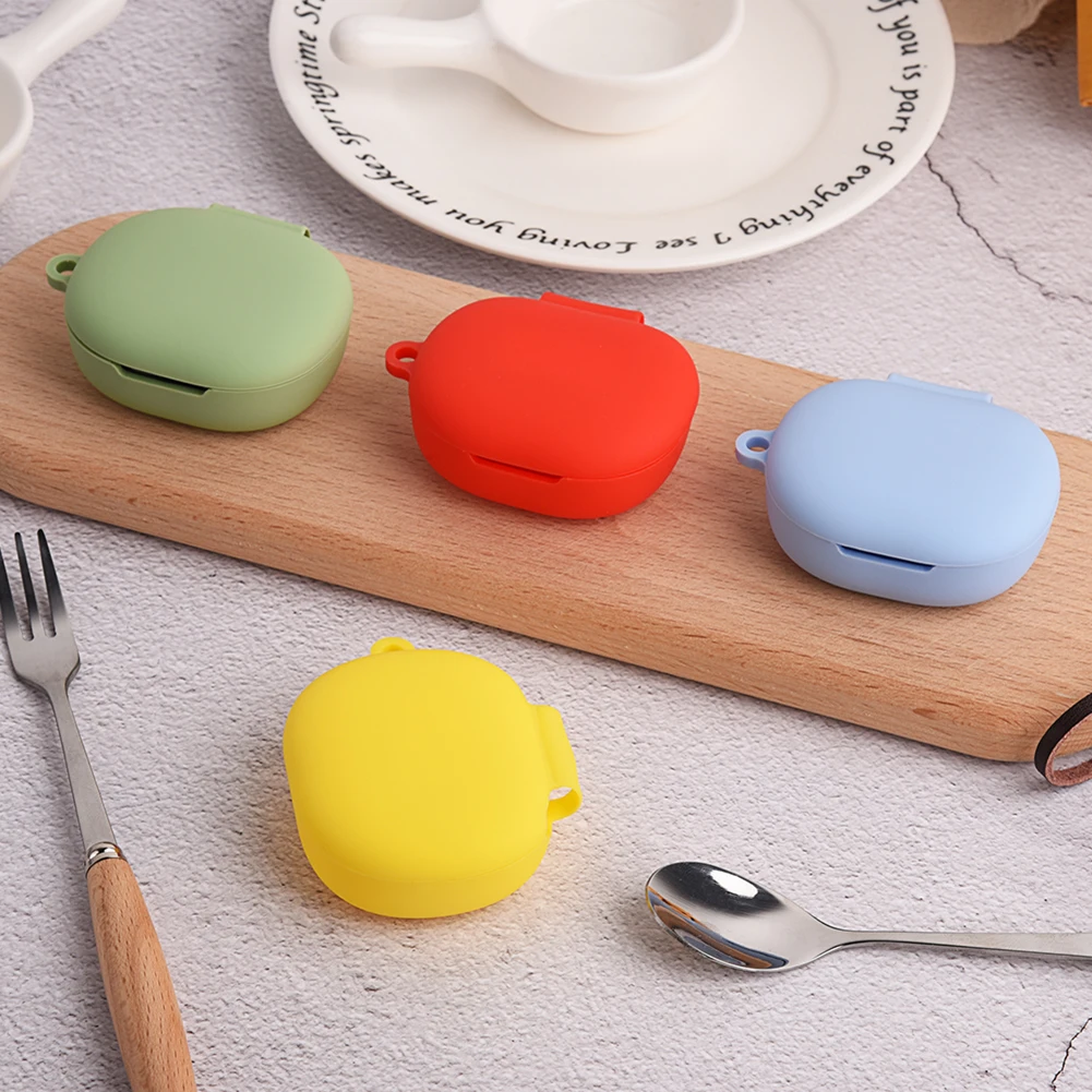 حافظة سيليكون لسماعات Redmi Buds 4 Lite ، غلاف سماعة رأس مقاوم للغبار ، سماعات رأس لاسلكية بلوتوث ، غطاء واقي مع حلقة تسلق