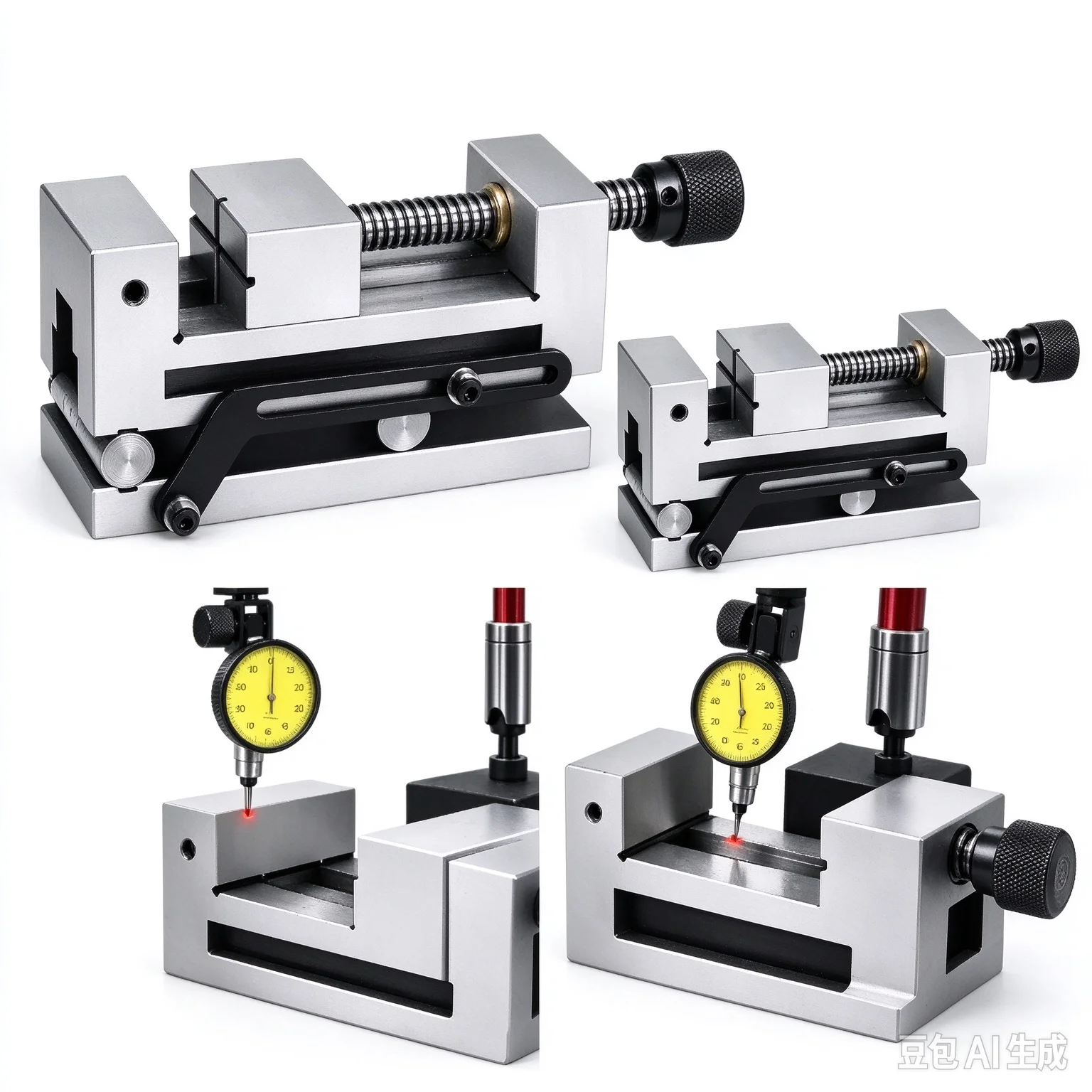 Precision Sine Vice, 0-60° Tilting Rotary Adjustable Angle Quick-Action Flat Jaw Vise for Grinding Machine