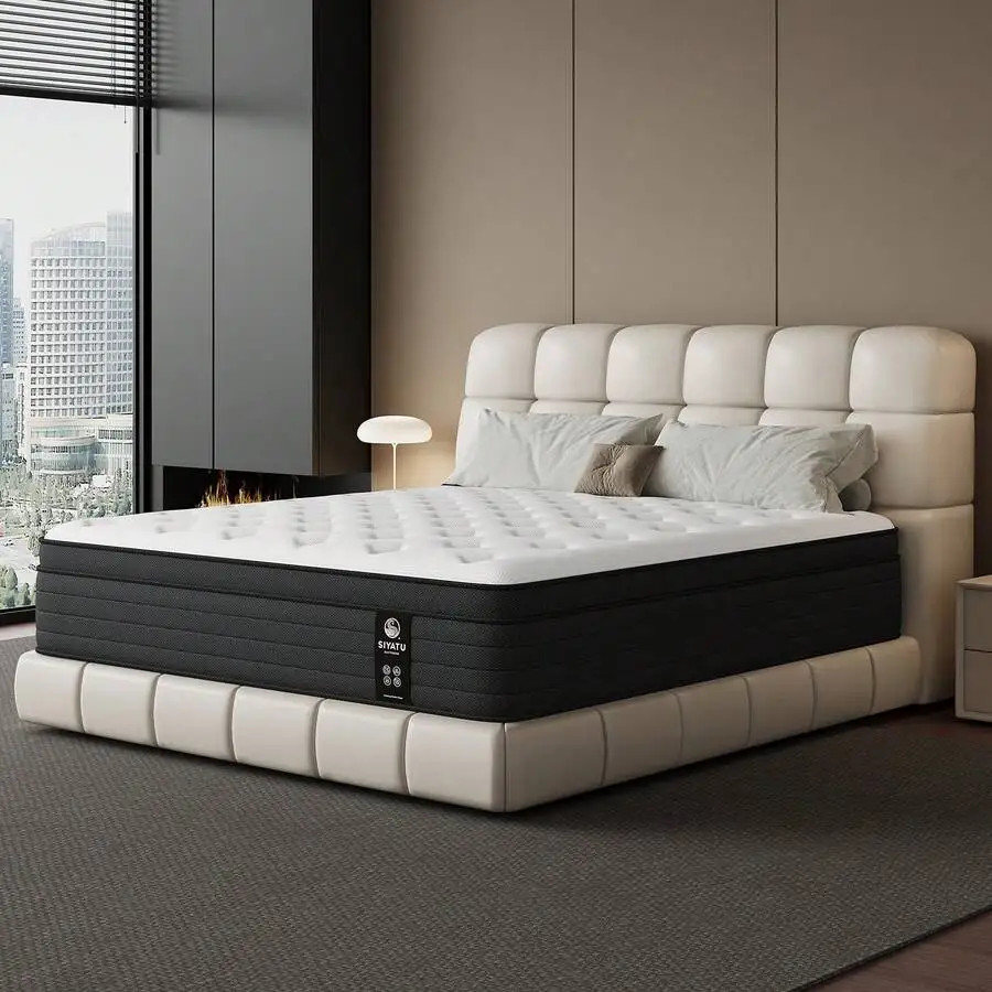 8/12/14 Inch Memory Sponge Mattress With Bagged Springs, Medium Softness And Hardness, Queen Size Mattress,King Sizes Mattress,