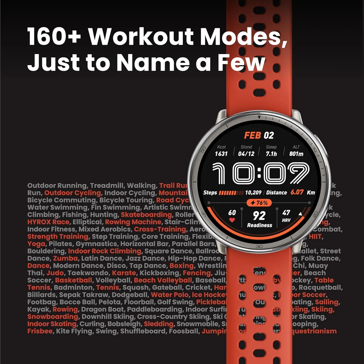 Relógio inteligente Amazfit Active 2 44 mm, mapas GPS com direção, rastreador de fitness, bateria de 10 dias, monitor de sono, resistente à água