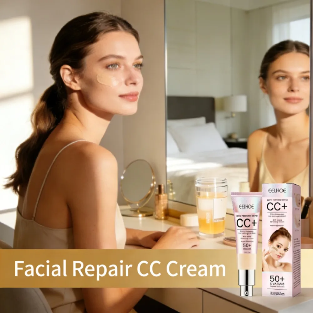 

CC-крем 3-в-1 SPF50: полное покрытие, консилер, осветление, водостойкий, нежирный, увлажняющий, естественный финиш для ежедневного использования женщинами