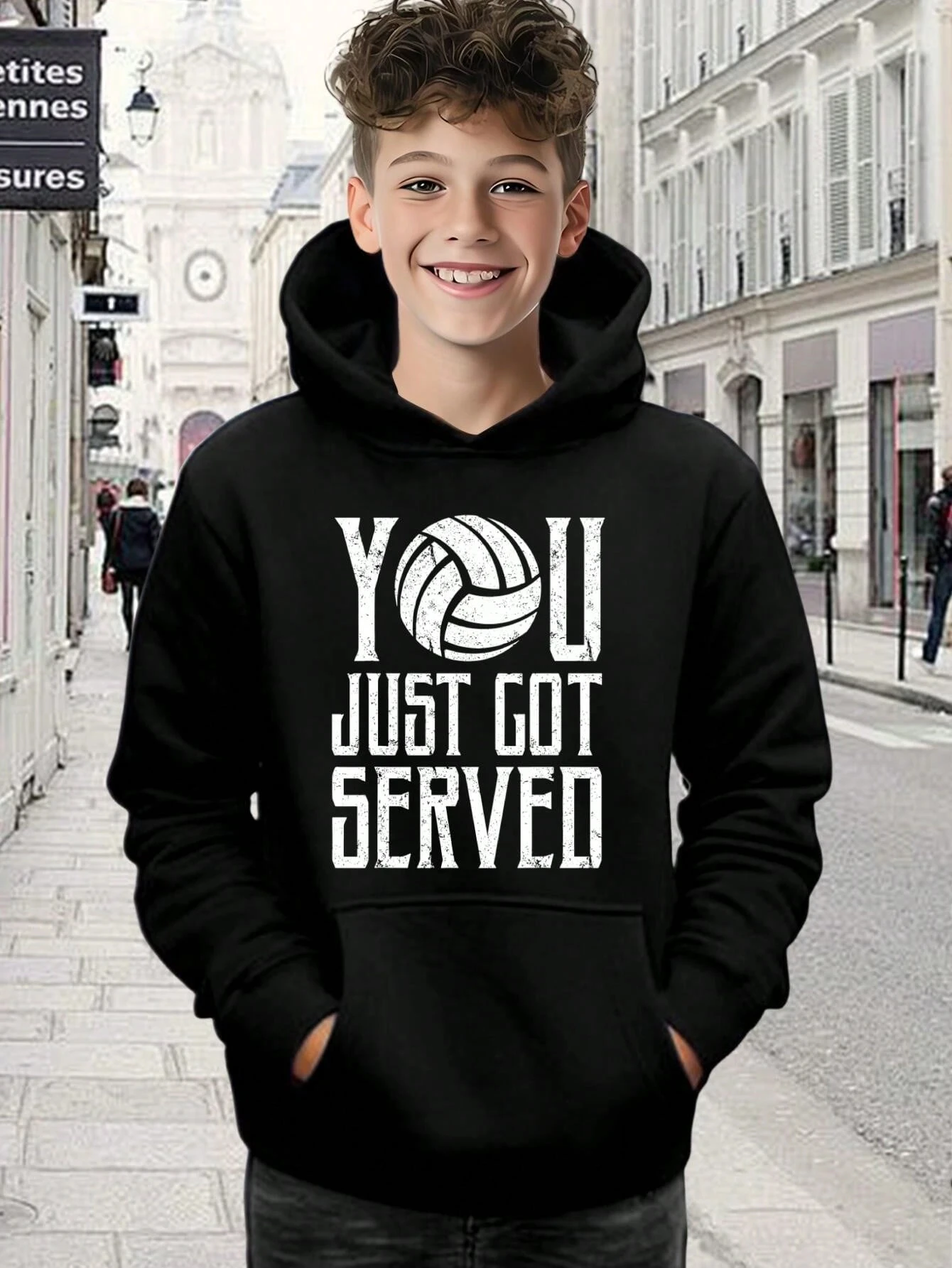 Funny Creative Volleyball Teen Hoodie Graphic Children Boy Autumn Spring Hoodies Kids Babys Girl Sweatshirt Causal Long Sleeve