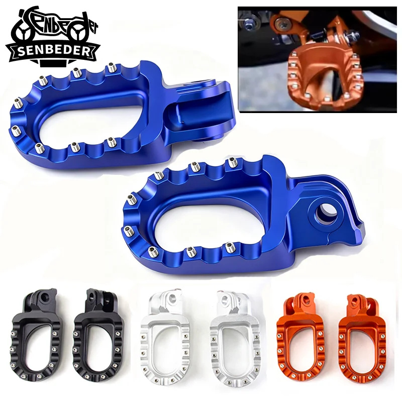 Image of Motorrad CNC Fußstützen Fußrasten Fußrasten Pegs Pedale Für KTM EXC SX XCF SXF XC XCW XCFW 65 85 125 150 200 250 300 350 450