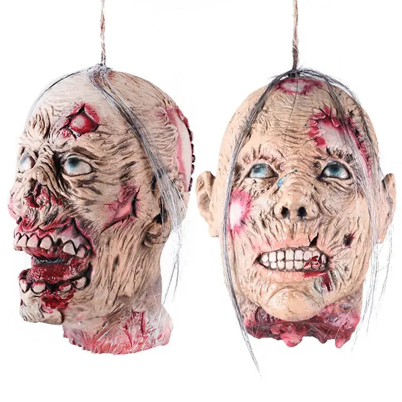 Human Head Halloween Prop Houses Halloween Decor Realistic Halloween Prank Toys Lightweight Odorless For Cosplay Role-playing