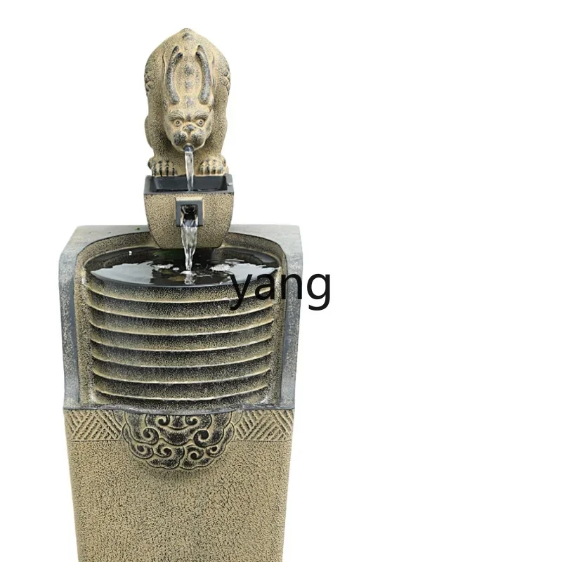 

Yjq Chinese-style flowing water ornament floor-to-ceiling landscaping living room outdoor circulating water landscape fountain