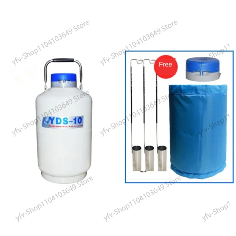 Contenedor de nitrógeno líquido, tanque criogénico, Dewar, 10/20L