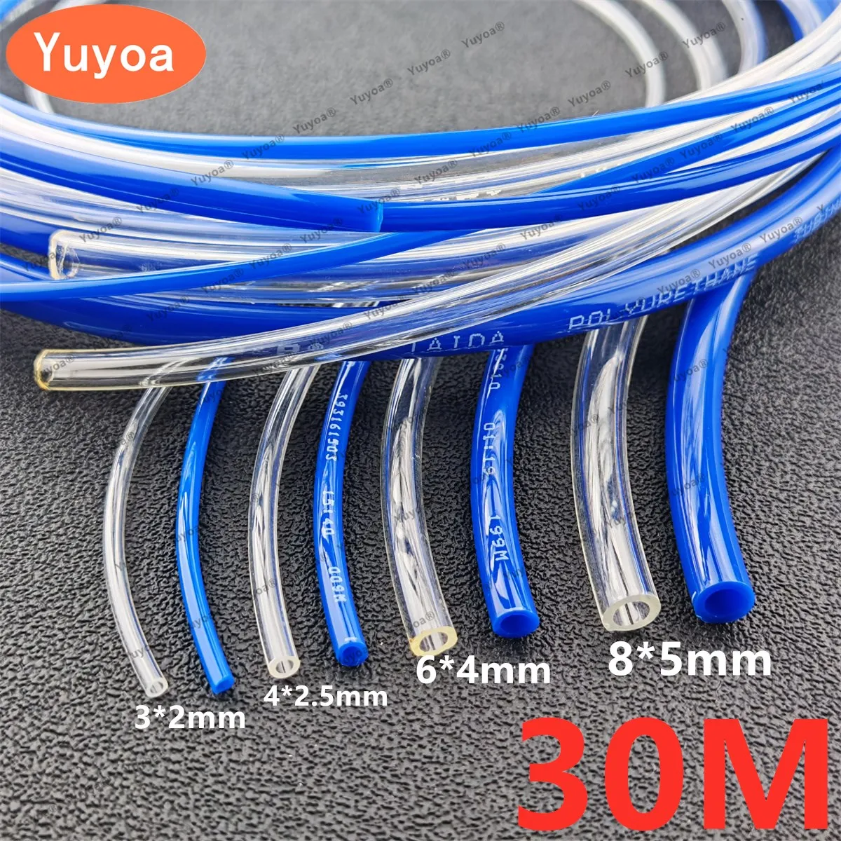 30M Dental Water Pipe Air Pipe Pu Tube for Dental Chair Unit Tubing Spare Parts Dental Lab Supplies