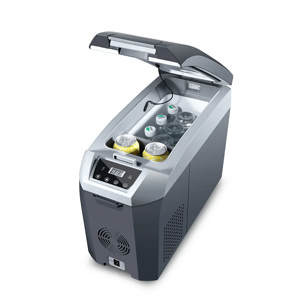 Rapid Cooling Car Fridge Freezer 12V Ice Box 16.5L Portable Mini Refrigerator With Shoulder Belt