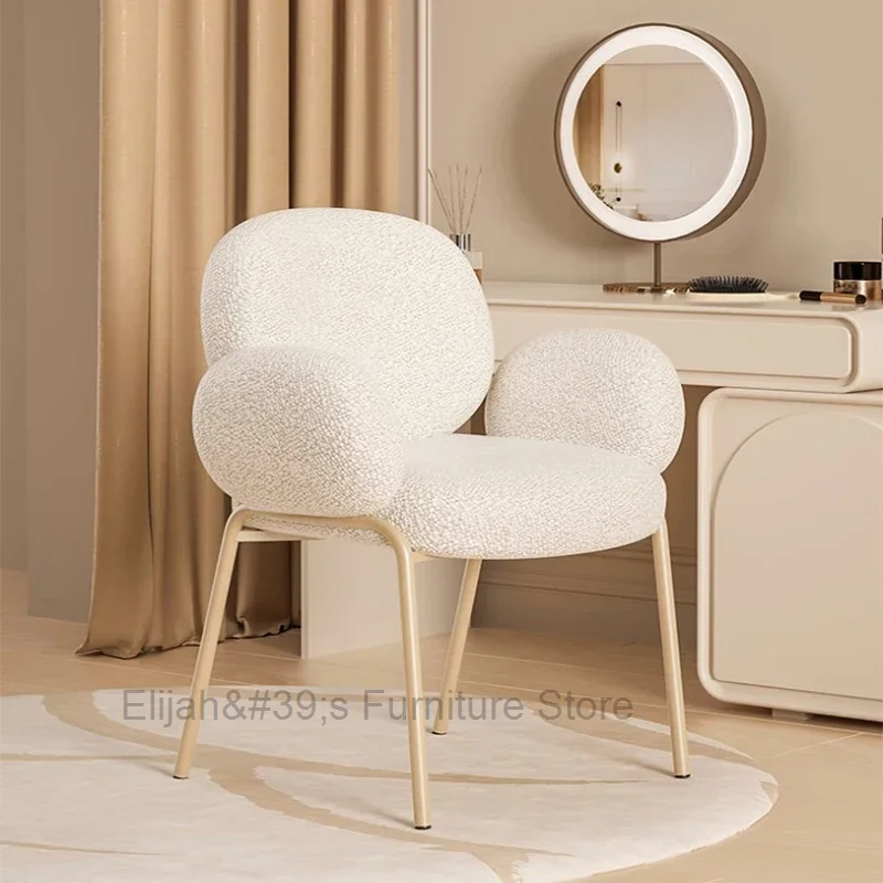 Bedroom White Stool Makeup European Velvet Wooden Chair Nordic Living Room Ultralight Sillas Para Sala De Estar Home Furniture