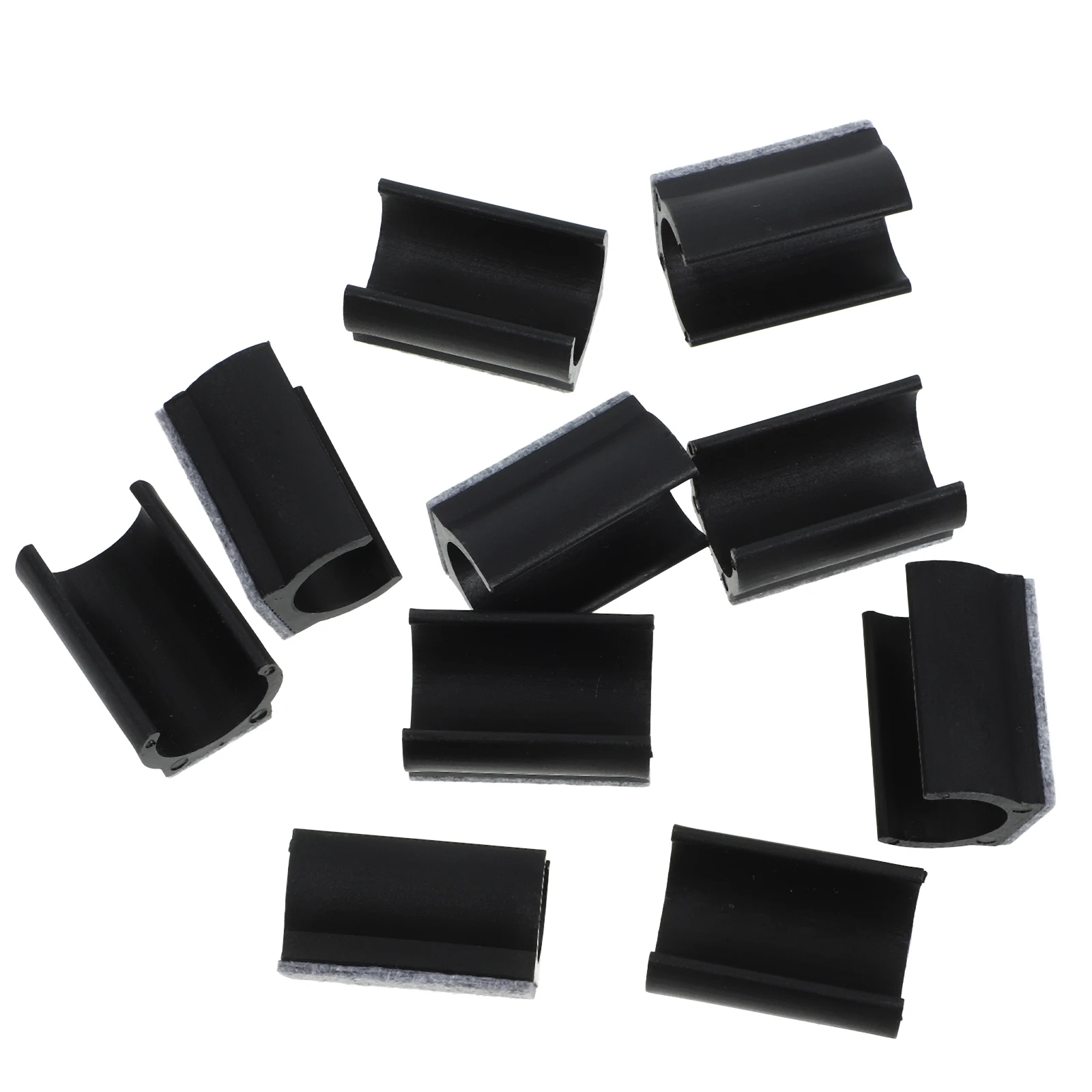 

10pcs U-shaped Felt Furniture Leg Protectors 22mm Anti-slip Silent Chair Glides for Hardwood Floors Feet Pads