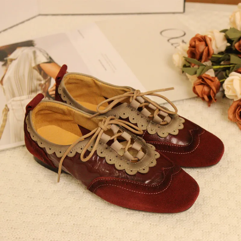 Leather Floral Embellished Flat Heel Women's Shoes Casual Slip-On Loafers Spring Season Fashion Single Shoes Soft Leather