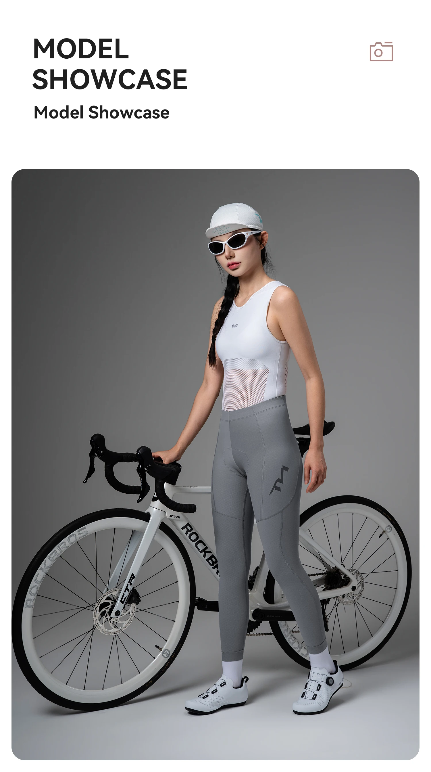 ROCKBROS Damen Fahrrad-Fleecehose Thermische Fahrrad-Tights mit Seitentasche für Handy Winddichte Leichte Radhose – Detail 14