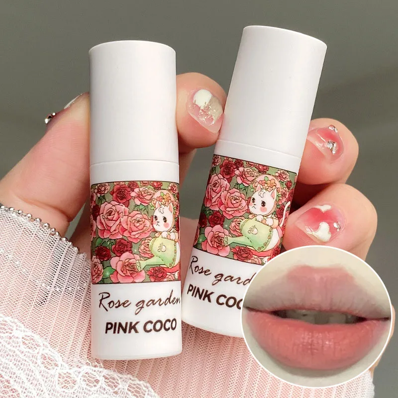 Matte Nude Lip Mud Moisturizing Liquid Lipstick Lip Gloss Lasting Smooth Waterproof Non-stick Cup Cute Lip Glaze Korean Makeup