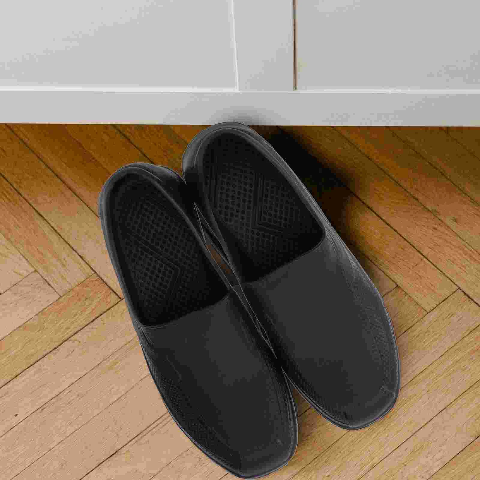 EVA Shoes Non-slip Wear Resistant Chef Shoes Lightweight Comfortable Kitchen Oil-proof Shoes (40 Code, Black)