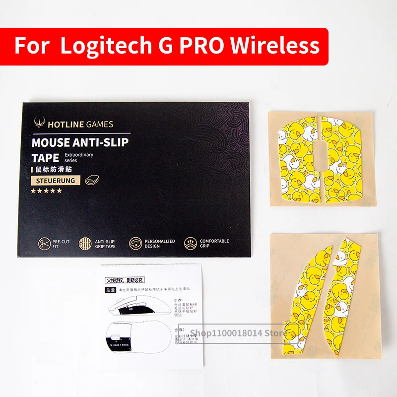 Cinta de agarre para ratón inalámbrico Logitech GPRO, cinta antideslizante, actualización de agarre, precortada, Original, 1 paquete