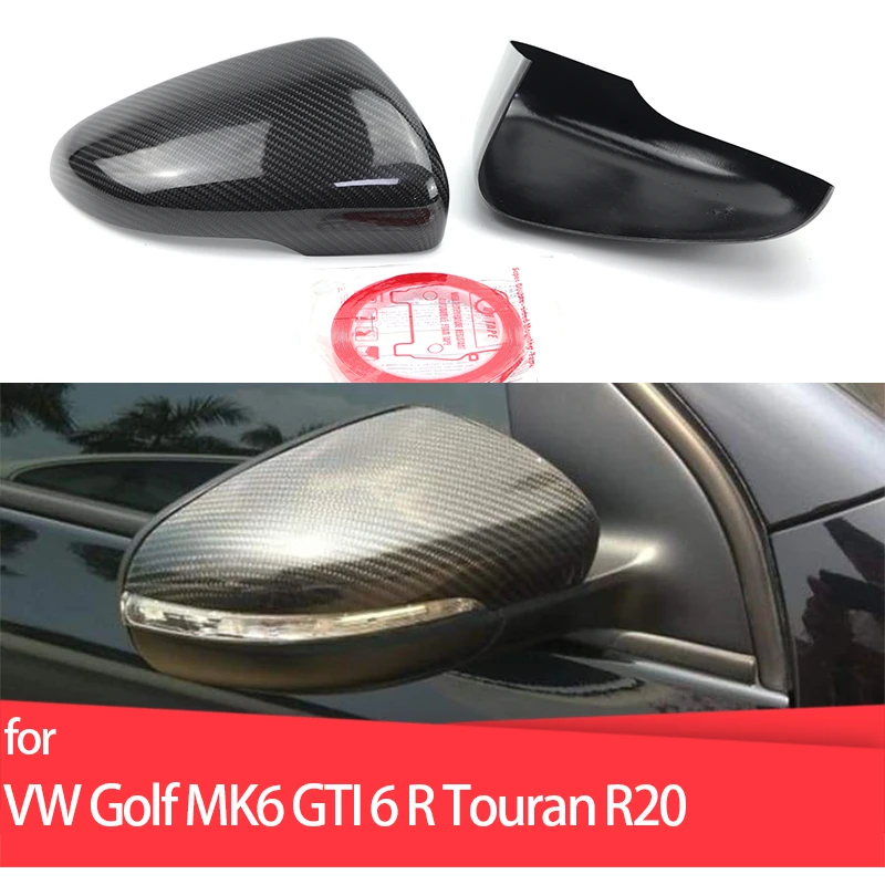 

Real Carbon Fiber Side Mirror cover shell cap sticker for VW Volkswagen Golf 6 MK6 5K 2009-2014 Touran 2011-2014