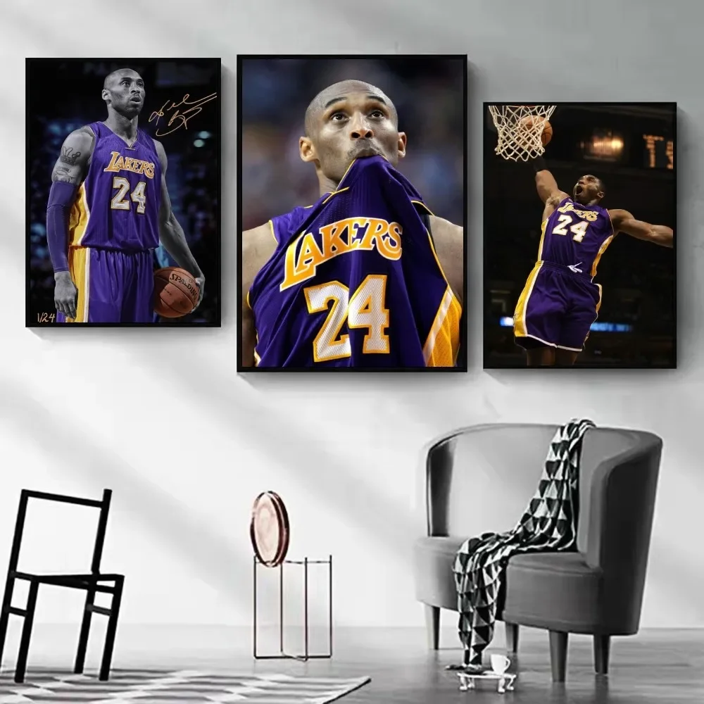 Basketball Star Kobe bryant Poster High quality poster paper waterproof sticker home living room bar wall decoration sticker