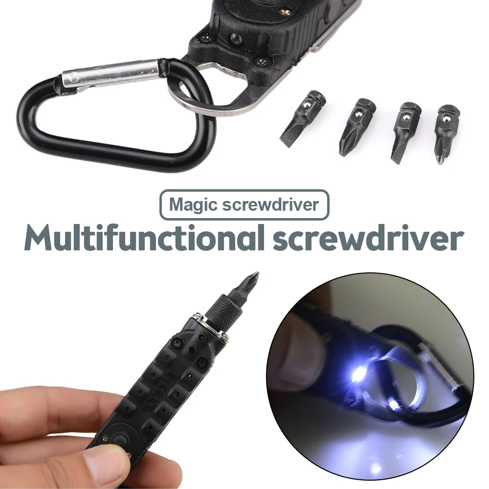 Multifunctional Mini Screwdriver Outdoor EDC Keychain Shape Screwdrivers Portable Steel Repair Tool