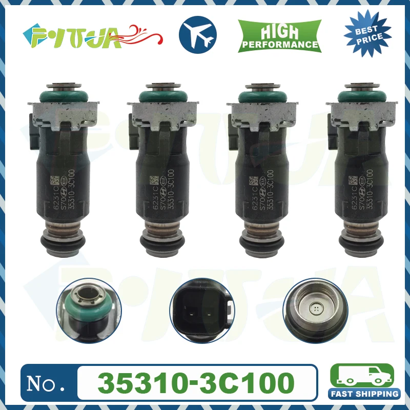 4pcs Fuel injector 35310-3C100 For KIA Borrego 3.8L V6 2007-2009 Nozzle Injection Car-Styling Engine Injectors Fuel Flow Valve N