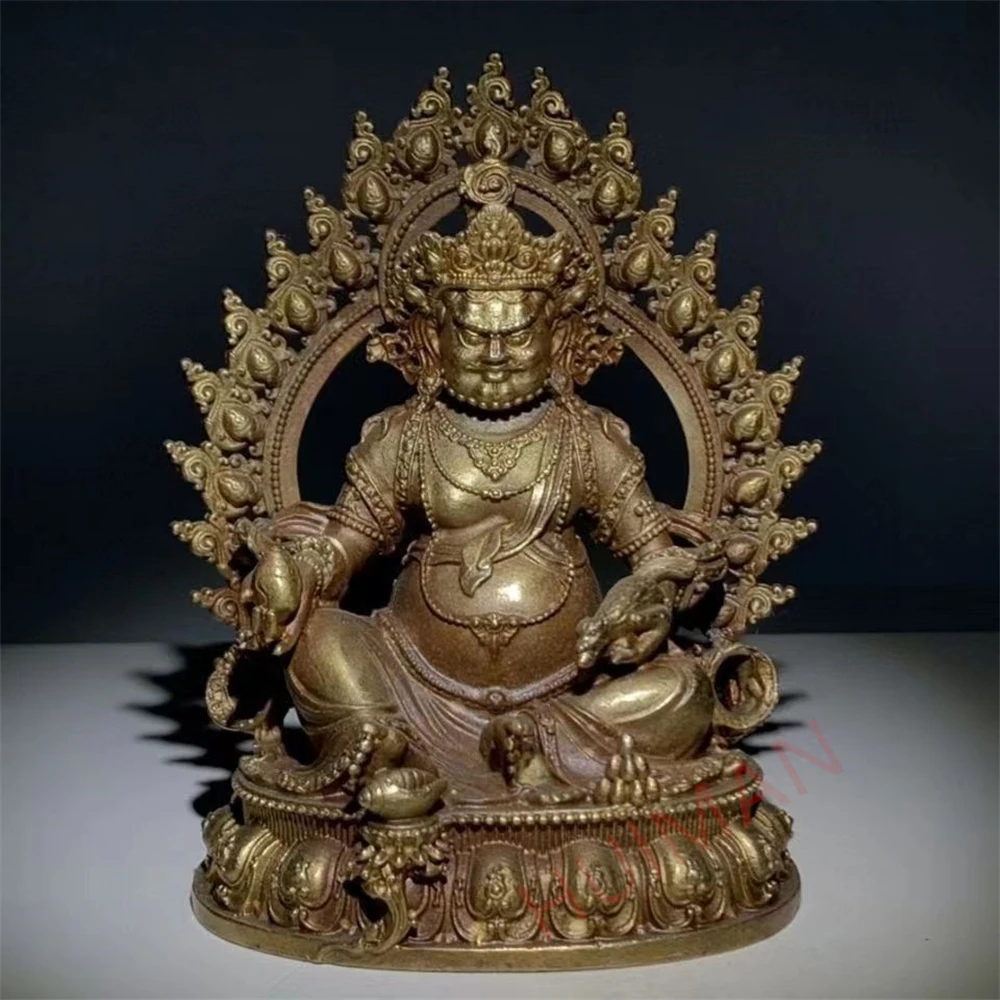 

Chinese Elaboration Brass Statue, Geomantic Wealth, Auspicious, Huang Caishen, Bodhisattva Buddha, Metal Crafts, Home Decoration