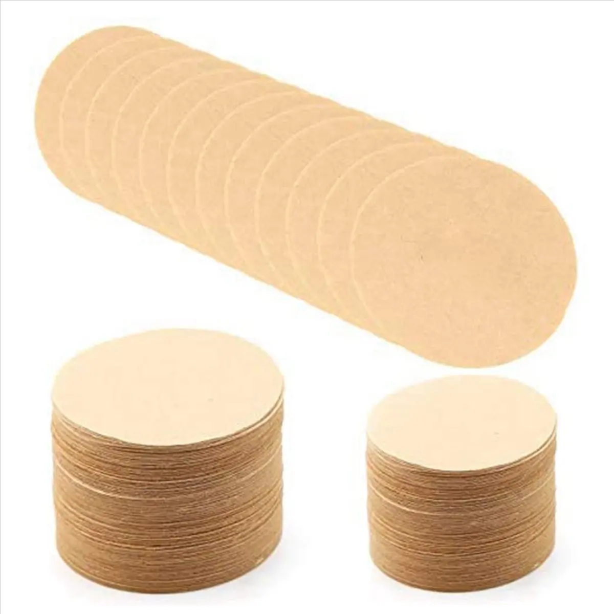 ABZF 2026 400 Pieces of Unbleached Paper Coffee Filter Round Replacement Coffee Filter Paper (2.3Inches in Diameter)