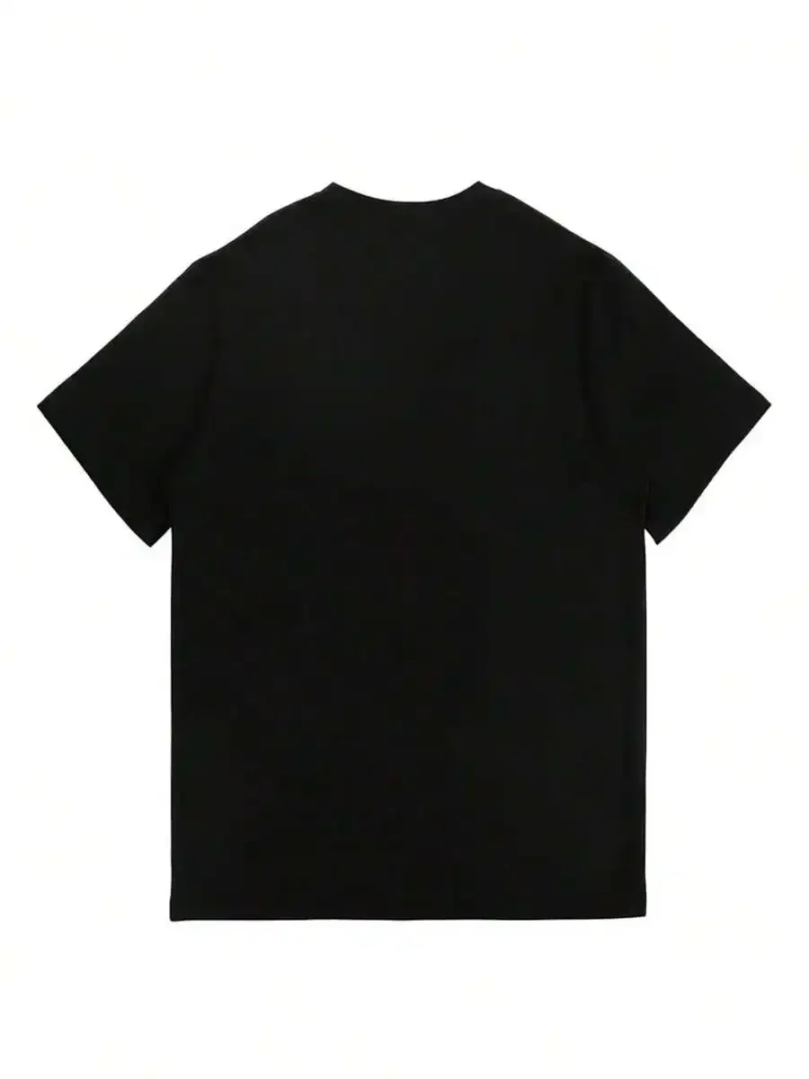 1pc Here Are Fish Fish Fish Oversize T-Shirts For Men| Black Crew Neck, Casual Soft 100, Breathable Moisture Wicking Quick Dryin