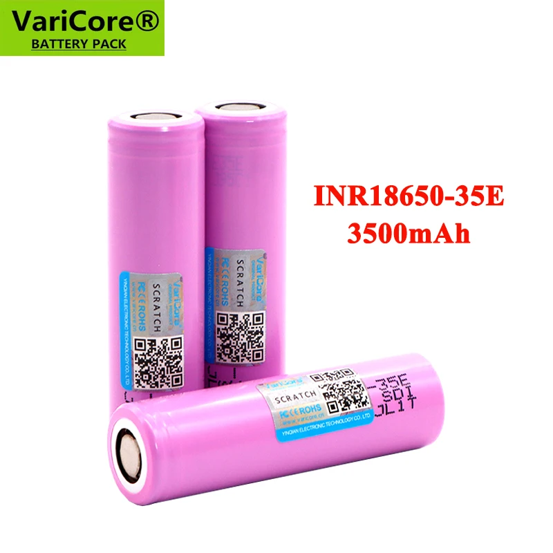 VariCore Original INR18650-35E 3.7V 3500mAh Max 13A Discharge Power Battery For Mobile power Flashlight batteries