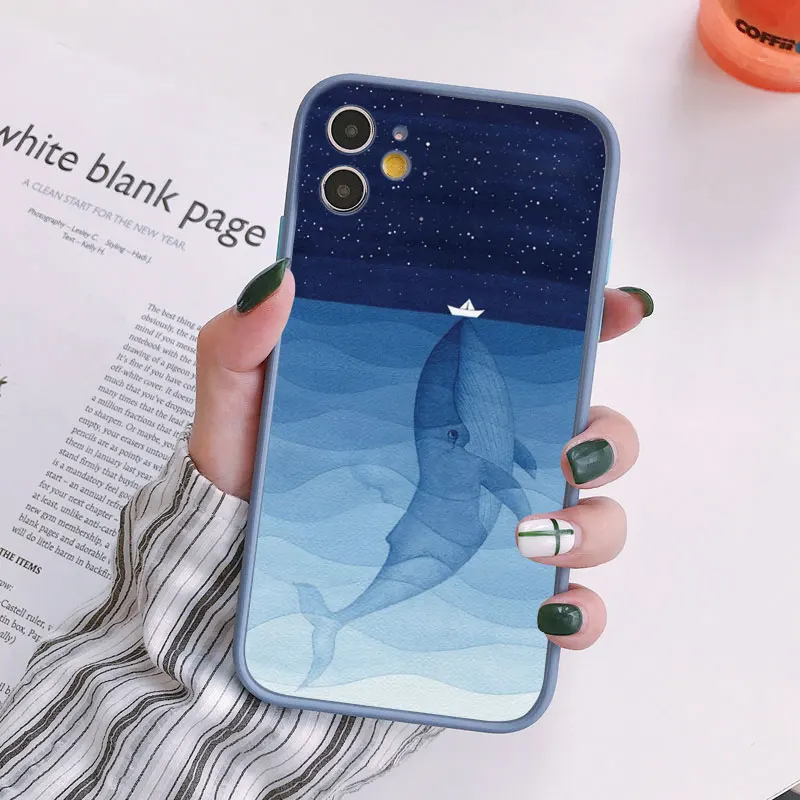 Whale Fish Wave Sea Handyhülle für iPhone X XR XS 17 15 13 14 12 11 Pro Max 14 16 Leuchtturm für iPhone 15 Plus stoßfeste Abdeckung – Detail 6