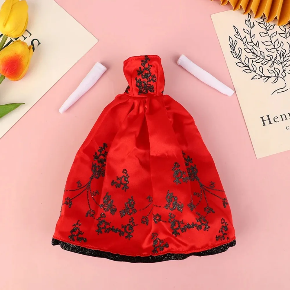 

Clothes Clothes Princess Dress 1/6 Princess Dress 30Cm Clothes Red Embroidery Accessories Elegant Dresses 11inch