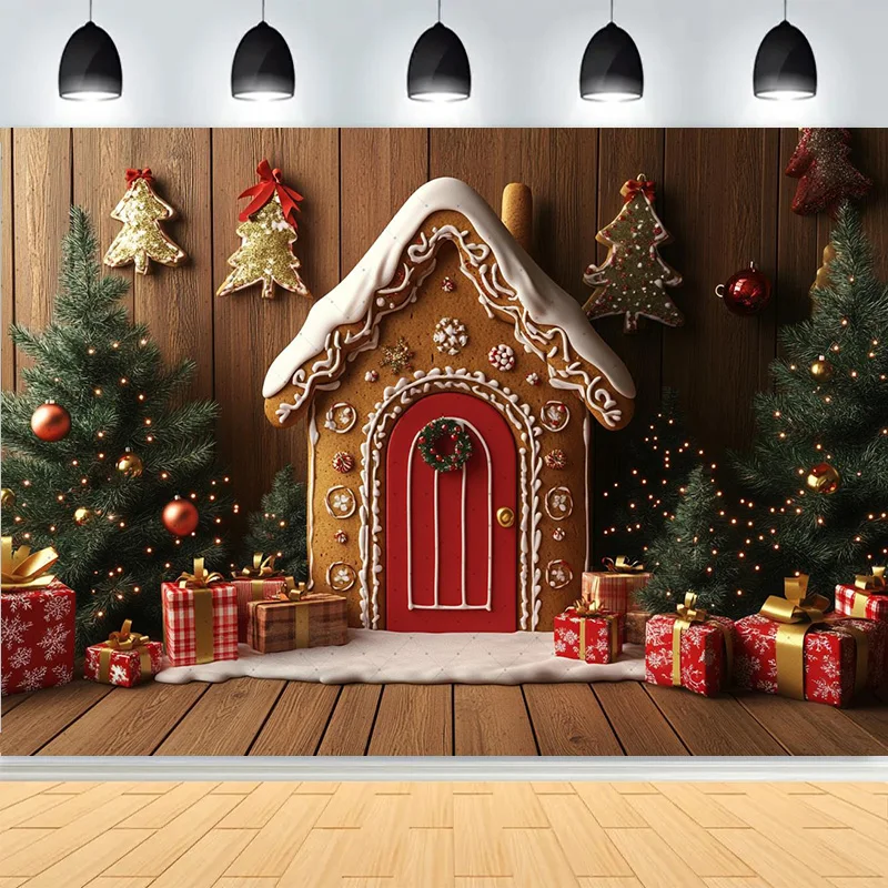 Winter Merry Christmas Festive Windows Photography Background Snowflakes Birthday Party New Year Photo Studio Backdrops CD-6
