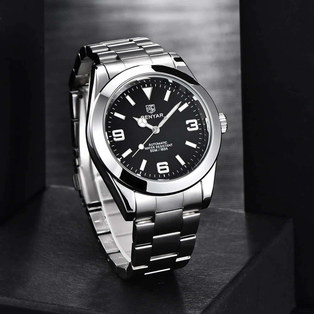 2025, neue BENYAR männer Mechanische Uhren Top Luxus Automatische Uhr Für Mann Wasserdicht Edelstahl Sport Männer Geschenk Uhr