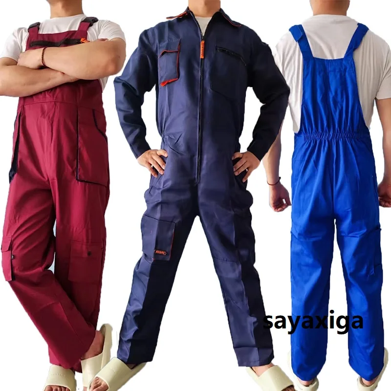 

Men's Overol hombre Back Waist Workwear Durable Wear-Resistant Pants Daily Casual Bib Overalls Workers Jumpsuit camici da lavoro