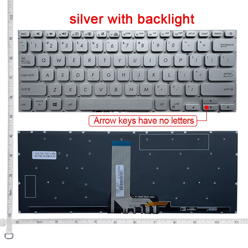 لوحة مفاتيح الكمبيوتر المحمول الأمريكية ل ASUS VivoBook R423 V4000U V4000D V4000F R424 R424F R424FA A412 A412D A412FL A412DA X412 X412FA X412U