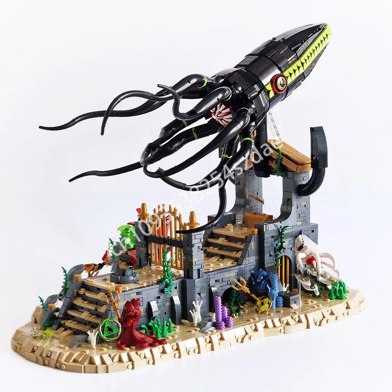 

670 шт. MOC гигантские строительные блоки кальмара STEM детские подростковые детские рождественские игрушки подарок конструкция пластика образовательные