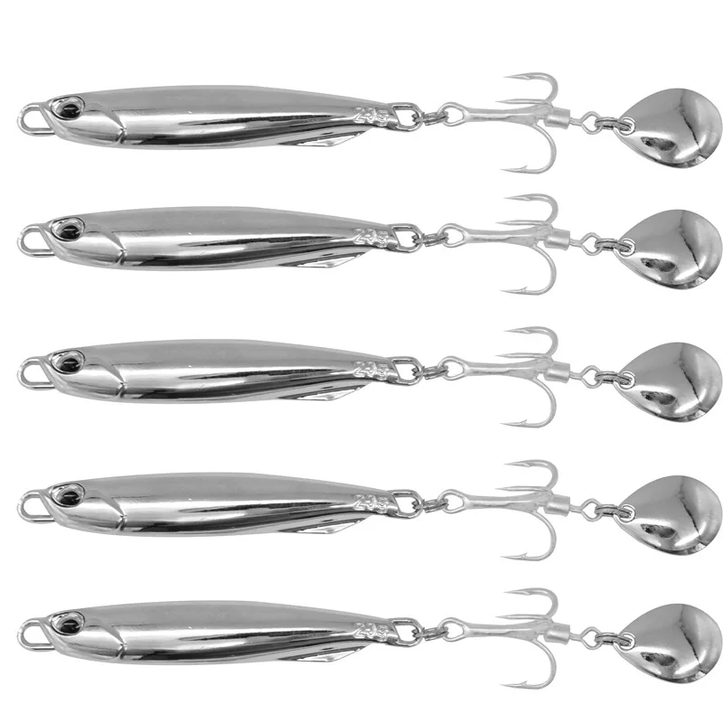Isca de pesca cavala peixe 7g 10g 15g 20g 30g vib isca longa elenco rotação isca rotação colheres iscas de metal artificial 1 peça venda