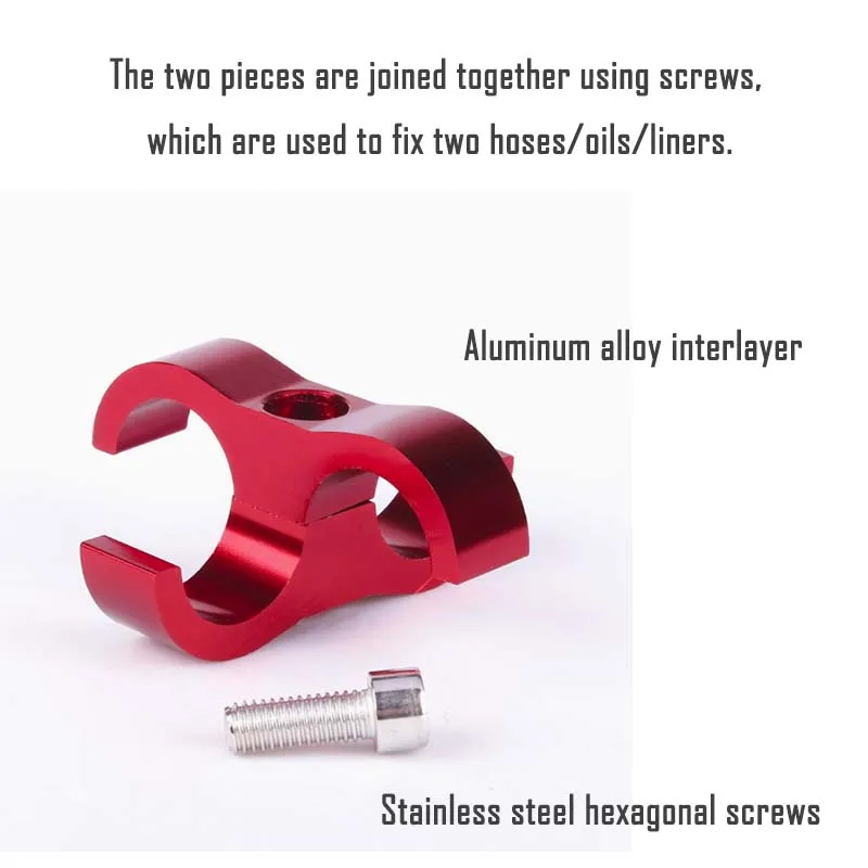 Universal AN4 AN6 AN8 AN10 AN12 Car Billet Oil Fuel Water Hose Tube Seprator Bracket Divider Clamp aluminum line separator Kit