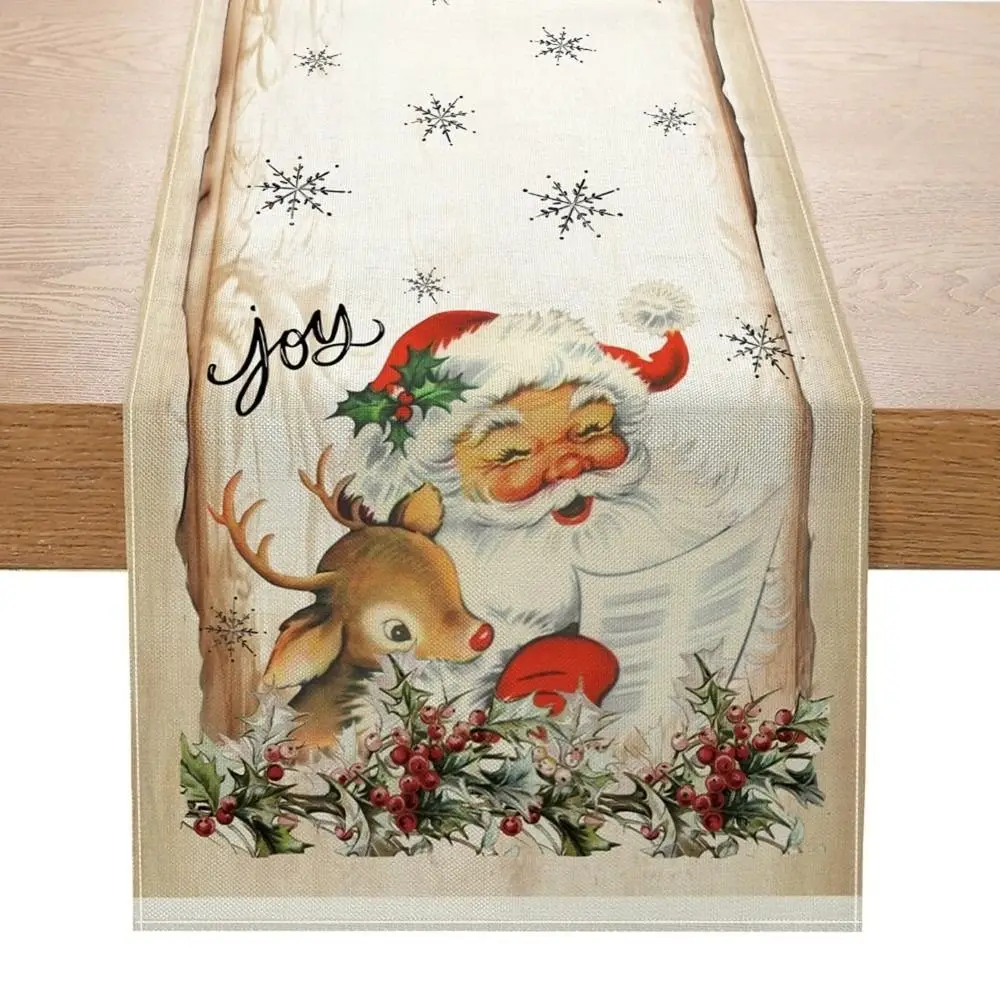 السنة الجديدة عيد الميلاد الجدول عداء سانتا كلوز أجراس عيد الميلاد عيد الميلاد مفرش المائدة نافيداد هدية غطاء العلم غطاء الطاولة #5