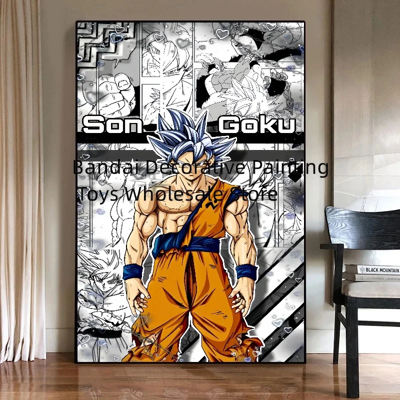 古典的なキャンバスのポスター,ドラゴンボールZ,悟空,ベジータ,悟飯,家